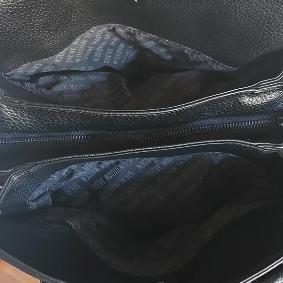 Steve Madden BShiloh Black/Black Tote with Mini Pouch - Picture 7 of 13